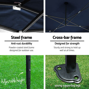 Instahut 3x3m Outdoor Gazebo - Navy