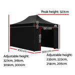 Instahut 3x4.5m Outdoor Gazebo - Black
