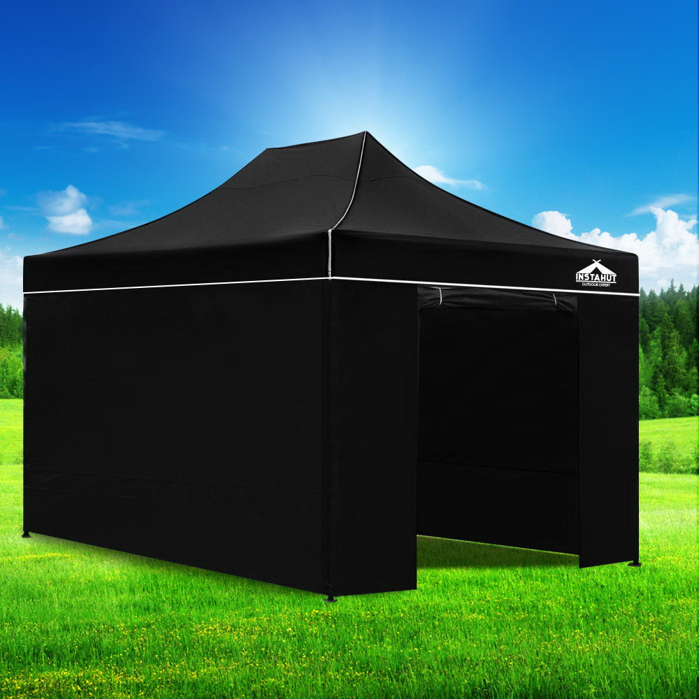 Instahut 3x4.5m Outdoor Gazebo - Black