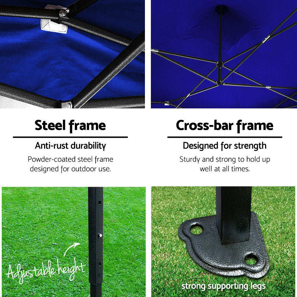 Instahut 3x4.5m Outdoor Gazebo - Blue