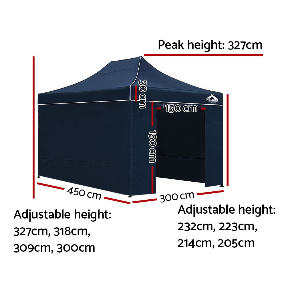 Instahut 3x4.5m Outdoor Gazebo - Navy