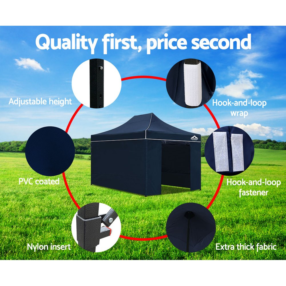 Instahut 3x4.5m Outdoor Gazebo - Navy
