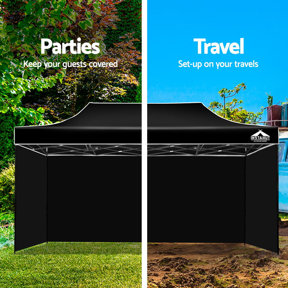 Instahut 3x6m Outdoor Gazebo - Black
