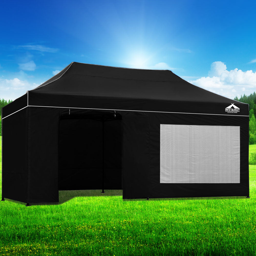 Instahut 3x6m Outdoor Gazebo - Black