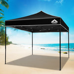 Instahut 3x3m Pop Up Gazebo Replacement Roof Outdoor Wedding Tent Garden Marquee Black