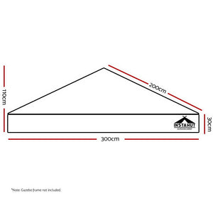 Instahut 3x3m Pop Up Gazebo Replacement Roof Outdoor Wedding Tent Garden Marquee Navy