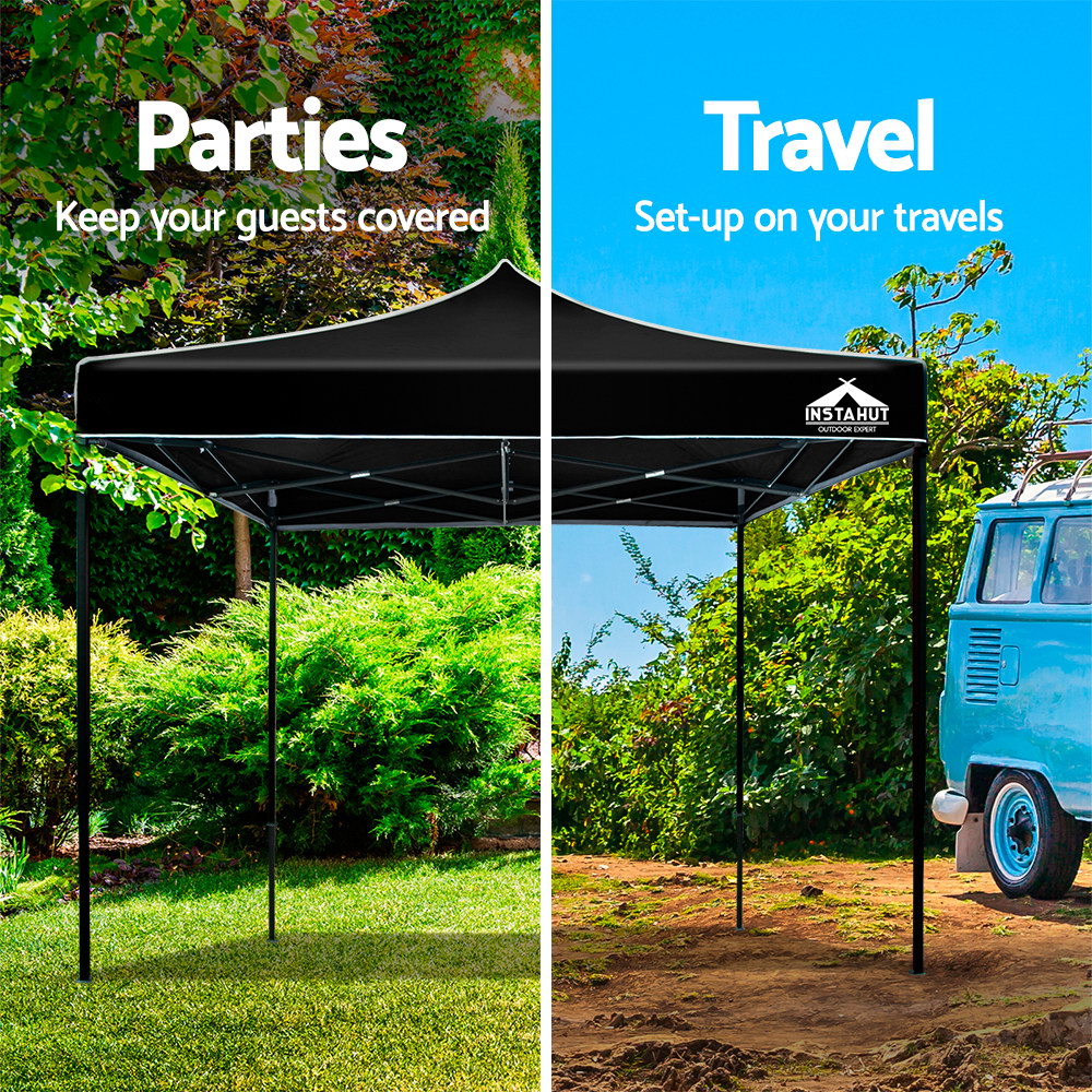 Instahut 3x3m Outdoor Gazebo - Black