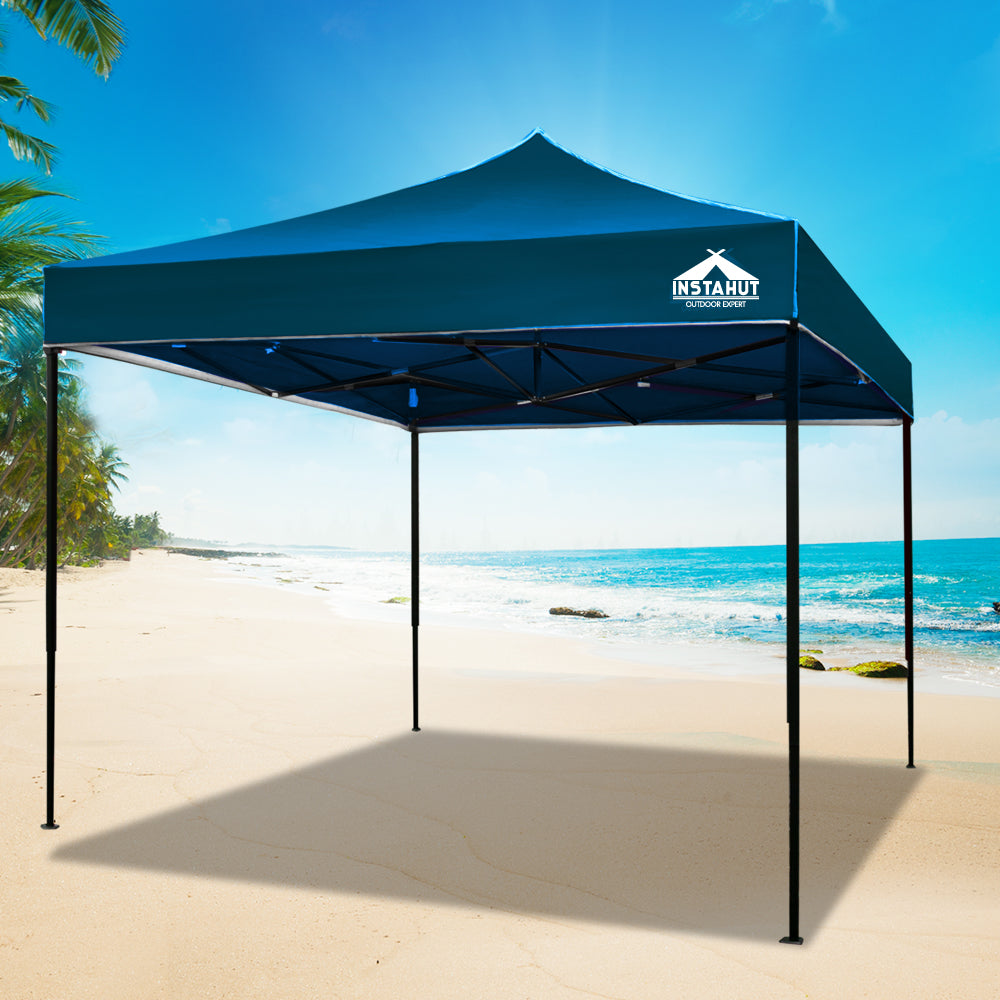Instahut Pop Up Gazebo 3x3m Tent Folding Wedding Marquee Gazebos Sailor BLue