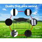 3m x 4.5m Pop-up Garden Outdoor Gazebo Black