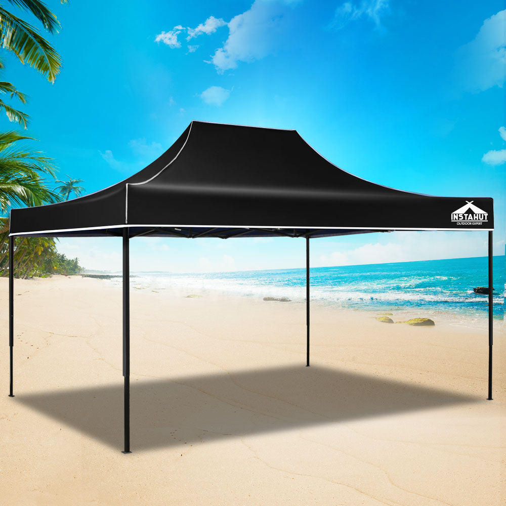 3m x 4.5m Pop-up Garden Outdoor Gazebo Black