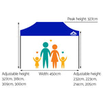 Instahut 3x4.5 Outdoor Gazebo - Blue
