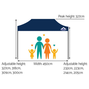 Instahut 3x4.5 Outdoor Gazebo - Navy