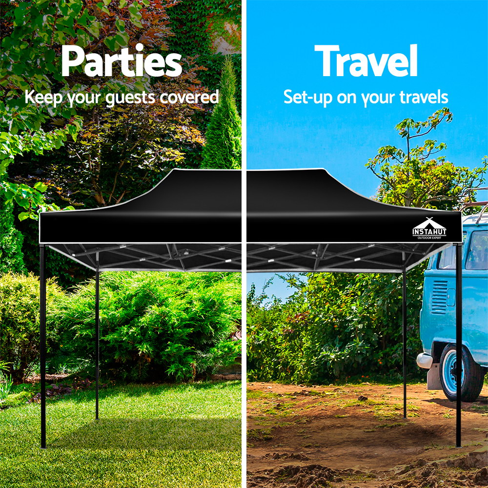 Instahut 3x6m Outdoor Gazebo - Black