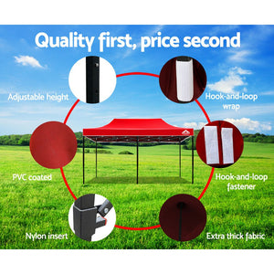 Instahut 3x6m Outdoor Gazebo - Red