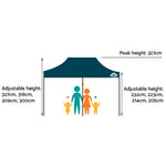 Instahut Pop Up Gazebo 3x6m Tent Folding Wedding Marquee Gazebos Sailor BLue