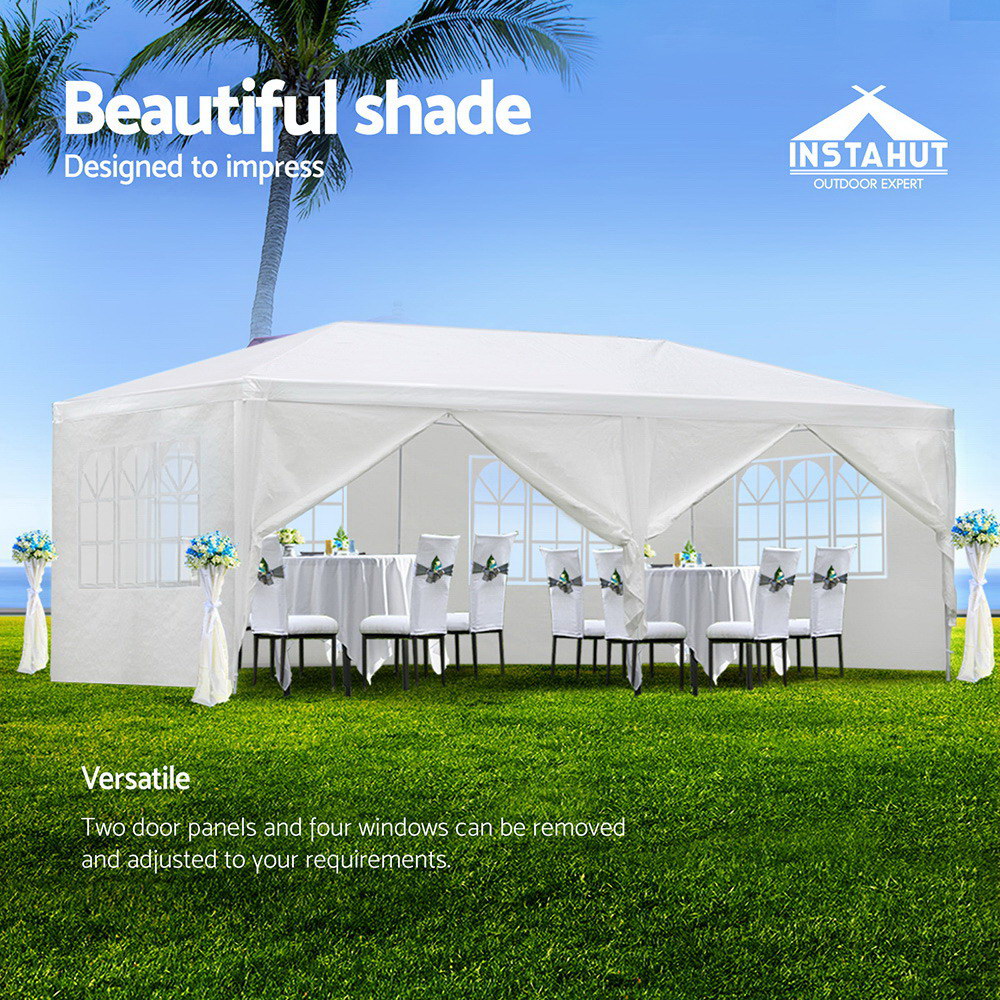 Instahut Gazebo 3m x 6m - White