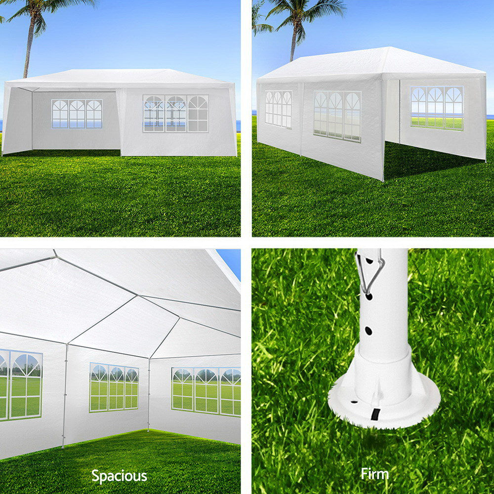 Instahut Gazebo 3m x 6m - White