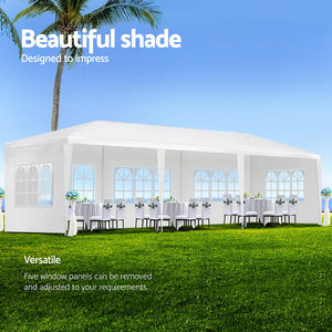 Instahut Gazebo 3m x 9m - White