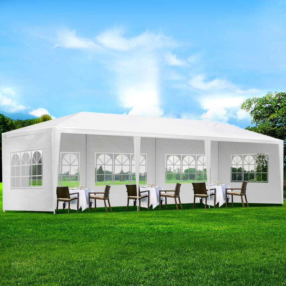 Instahut Gazebo 3m x 9m - White