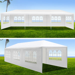 Instahut Gazebo 3m x 9m - White