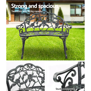 Gardeon Victorian Garden Bench - Green