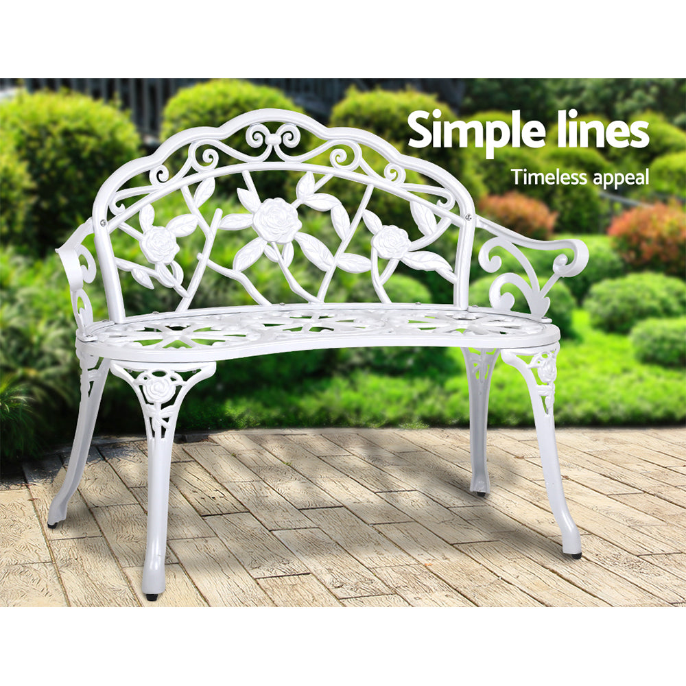 Gardeon Victorian Garden Bench – White