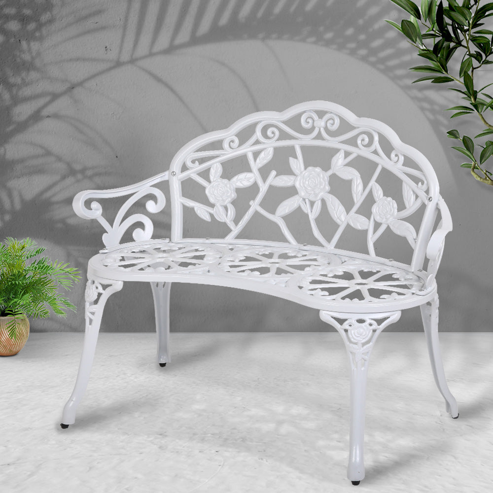 Gardeon Victorian Garden Bench – White