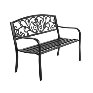 Gardeon Cast Iron Garden Bench - Black