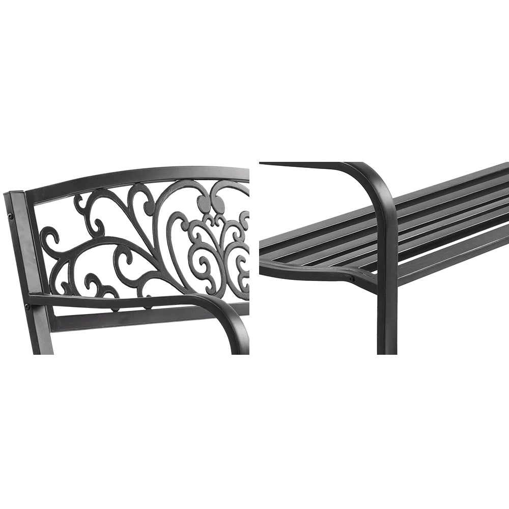 Gardeon Cast Iron Garden Bench - Black