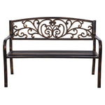 Gardeon Cast Iron Garden Bench - Bronze