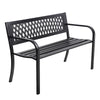 Gardeon Cast Iron Modern Garden Bench - Black