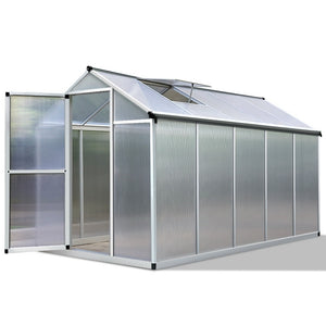 Green Fingers 3 x 1.9m Polycarbonate Aluminium Greenhouse