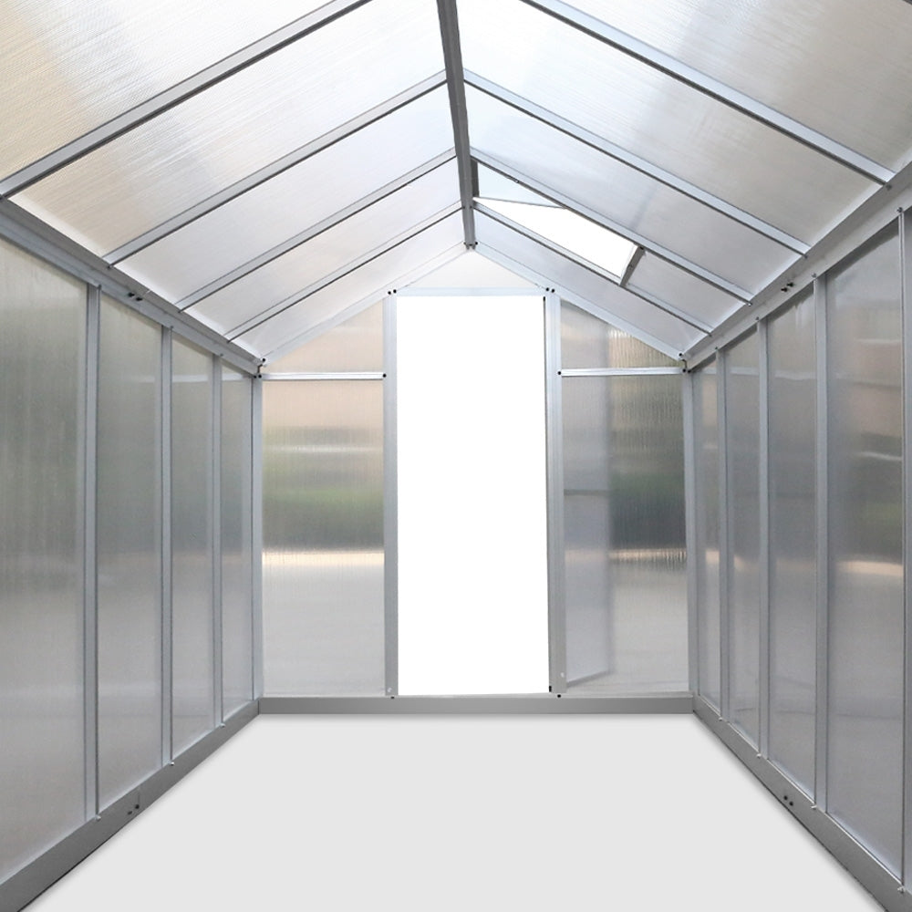 Green Fingers 3 x 1.9m Polycarbonate Aluminium Greenhouse