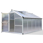 Green Fingers 3 x 2.5m Polycarbonate Aluminium Greenhouse