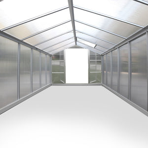 Green Fingers 3.1 x 2.5m Polycarbonate Aluminium Greenhouse