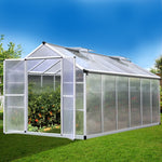 Green Fingers 3.7 x 2.5m Polycarbonate Aluminium Greenhouse