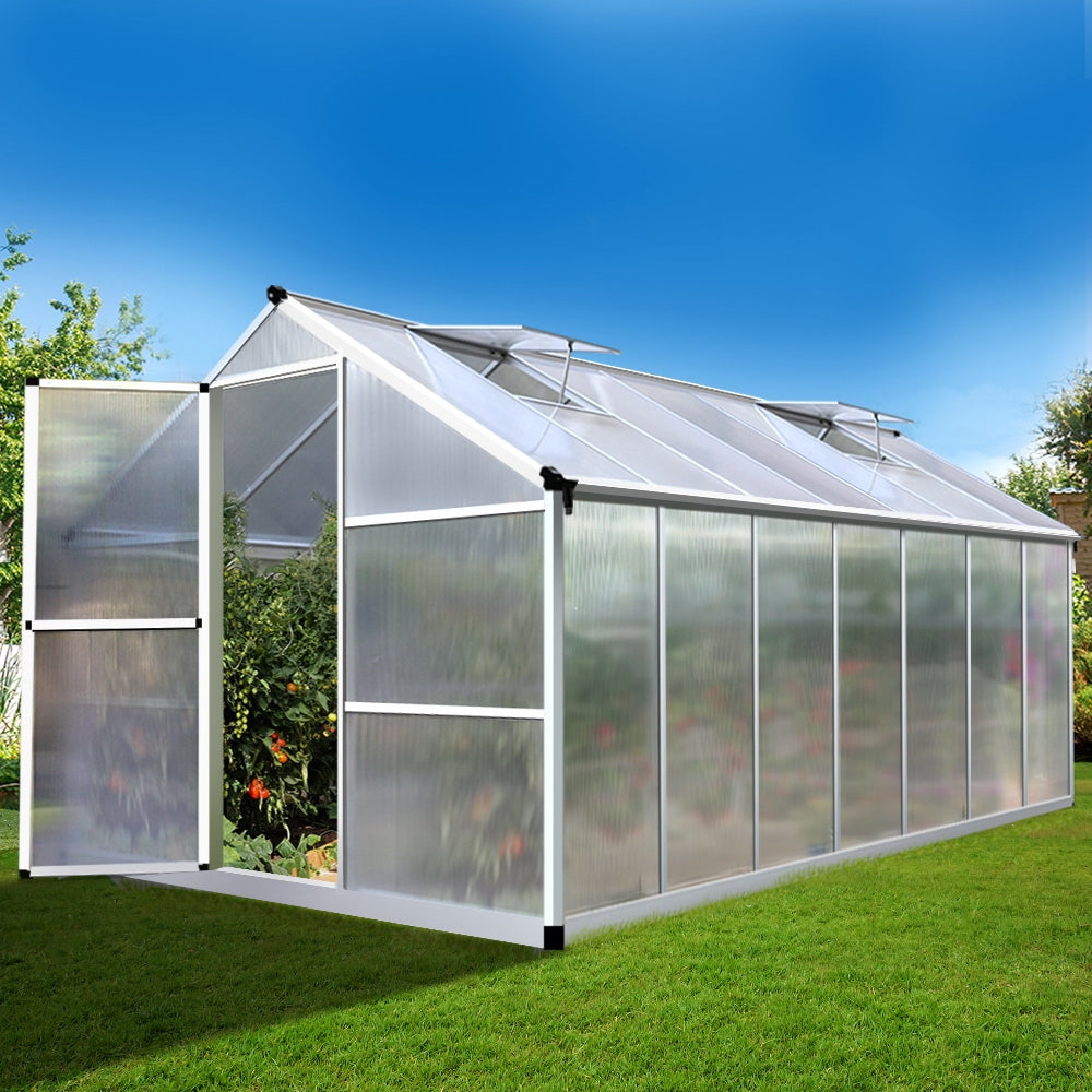 Green Fingers 4.2 x 2.5m Polycarbonate Aluminium Greenhouse