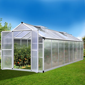 Green Fingers 4.7 x 2.5m Polycarbonate Aluminium Greenhouse