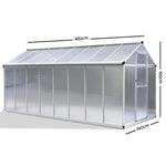 Green Fingers 4.8 x 1.9m Polycarbonate Aluminium Greenhouse