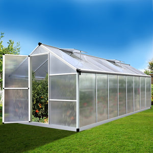 Green Fingers 4.8 x 2.5m Polycarbonate Aluminium Greenhouse