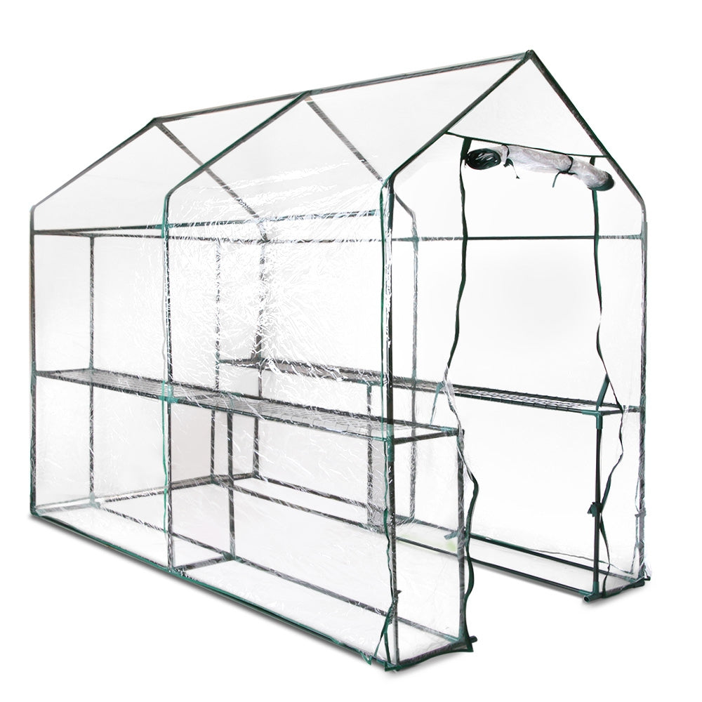 Green Fingers Walk In Greenhouse Transparent Green House 1.9 x 1.2m