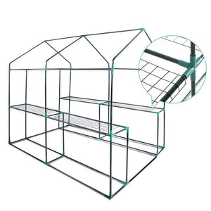 Green Fingers Walk In Greenhouse Transparent Green House 1.9 x 1.2m