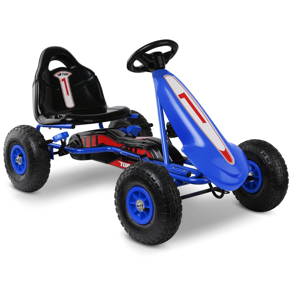 RIGO Kids Pedal Go Kart Car Ride On Toys Racing Bike Blue