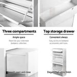 Artiss 24 Pair High Gloss Wooden Shoe Cabinet - White