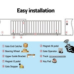 LockMaster Electric Sliding Gate Opener 1200KG With Remote Hardware Kit 4M Rail