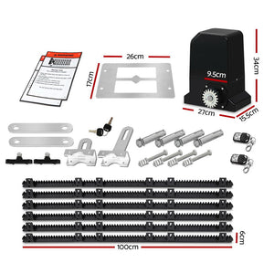 Auto Electric Sliding Gate Opener 1000KG 6M Rails