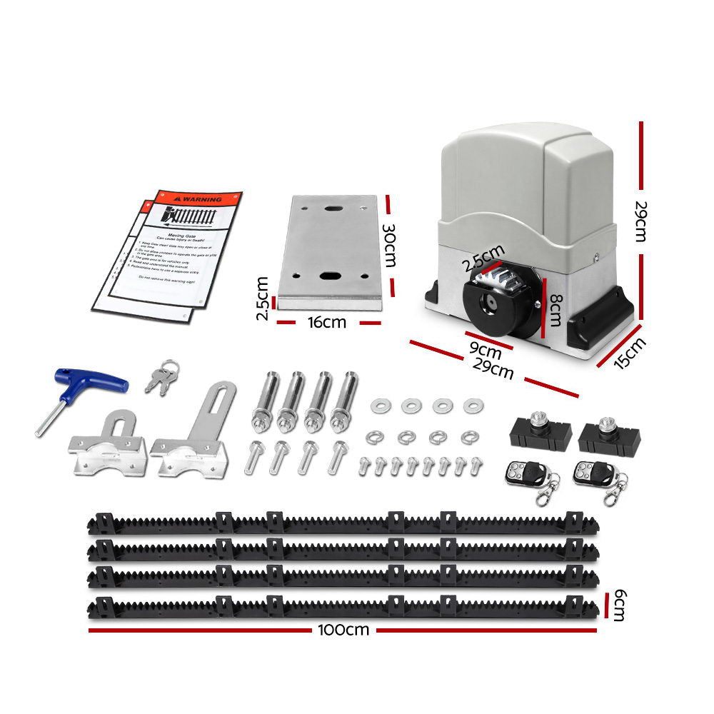 Auto Electric Sliding Gate Opener 1200KG 4M Rails