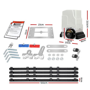 Auto Electric Sliding Gate Opener 1800KG 4M Rails