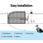 LockMaster Automatic Full Solar Power Swing Gate Opener Kit 600KG