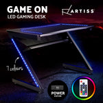 Artiss Gaming Desk Office Computer Desks LED Study Table Racer Chair Laptop Home